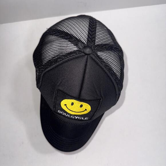 AVIATOR NATION Vintage Smiley Face 🙂 Trucker Hat (Black) SoulCycle - Picture 2 of 12
